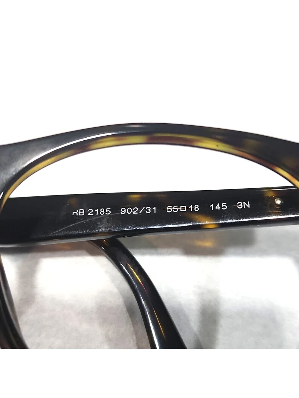 Ray Ban RB2185 902/31 Round Tortoise Eyeglasses Sunglasses Frame 55-18 145 WHA